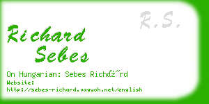 richard sebes business card